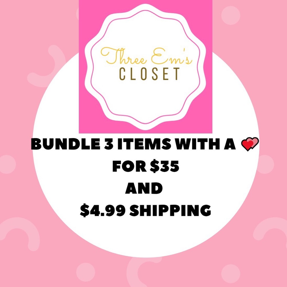 Bundle 3 Items For $35 and $4.99 Shipping